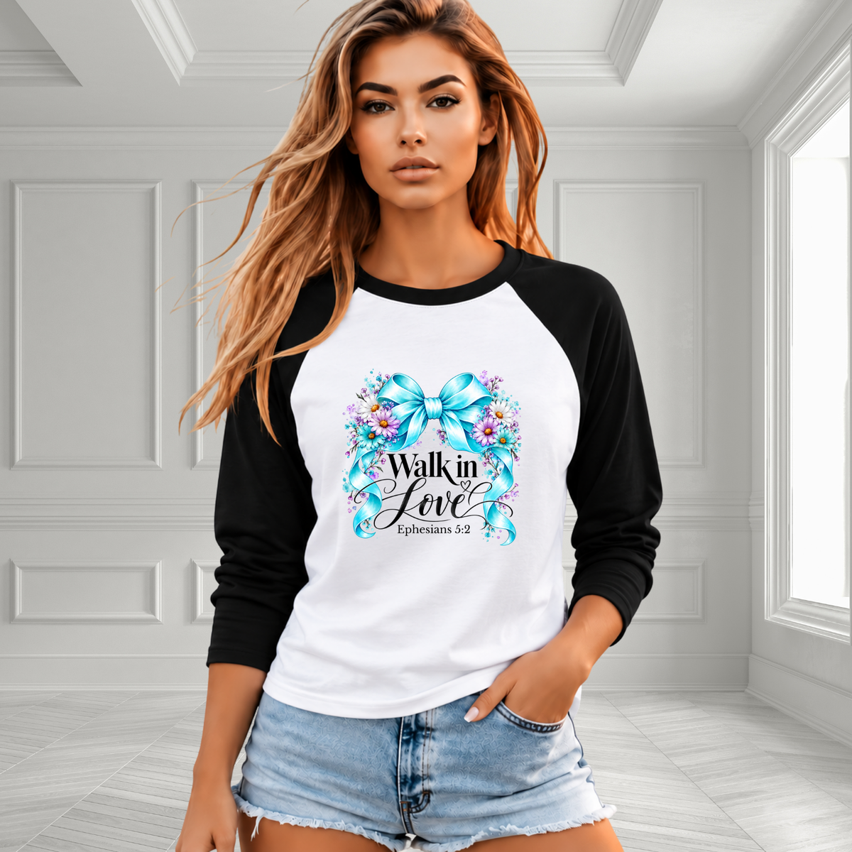 Walk In Love Ephesians 5:2 Baseball Tee