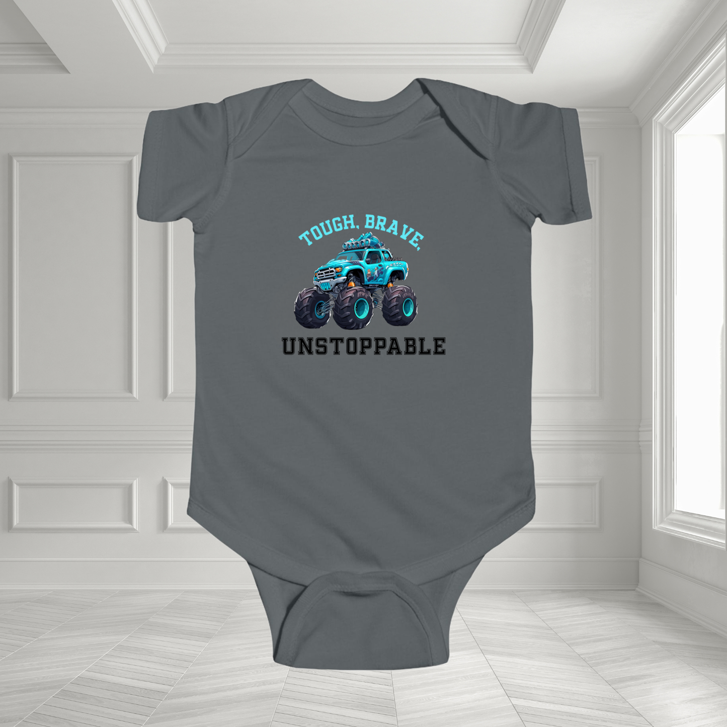 Tough, Brave, Unstoppable Infant Short Sleeve Onesie
