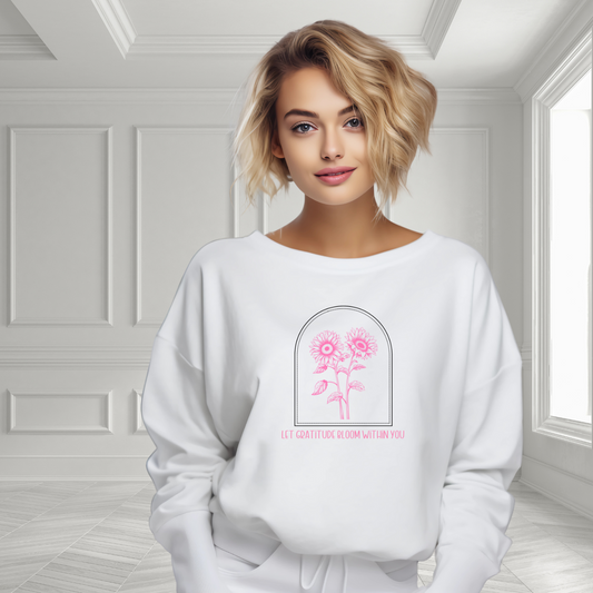 Let Gratitude Bloom Within You Crewneck Sweatshirt
