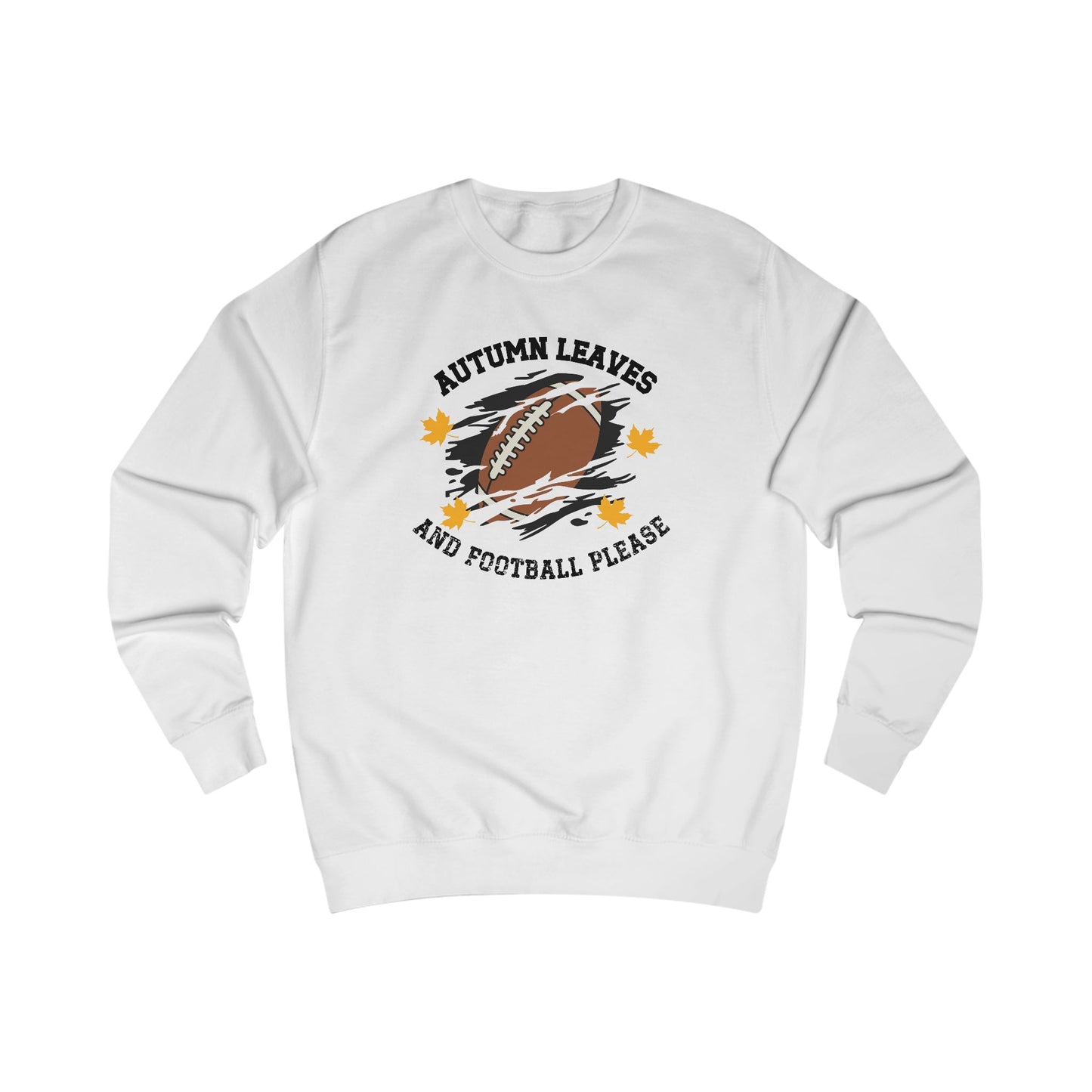 Autumn Leaves And Football Please Crewneck Sweatshirt