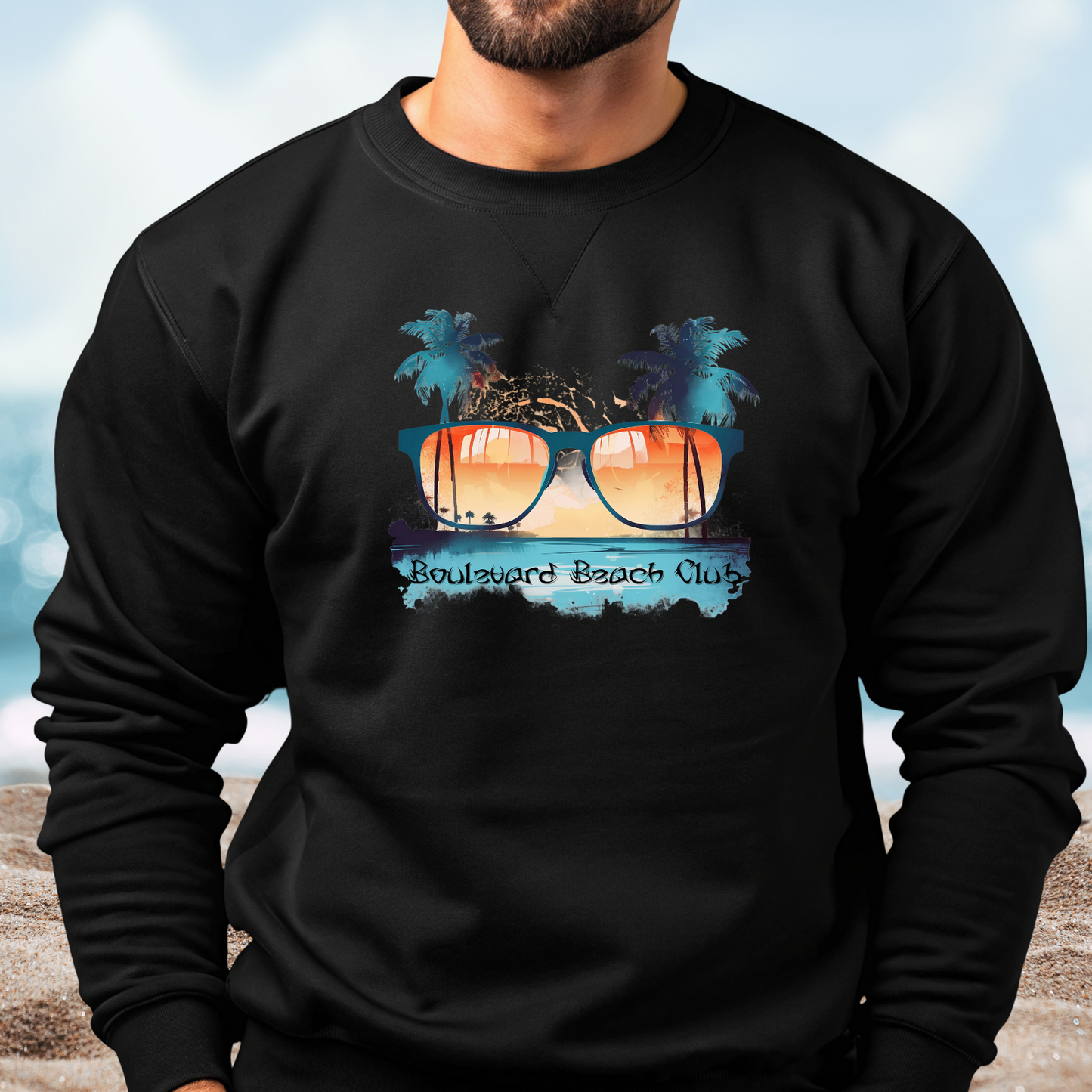 Boulevard Beach Club Crewneck Sweatshirt
