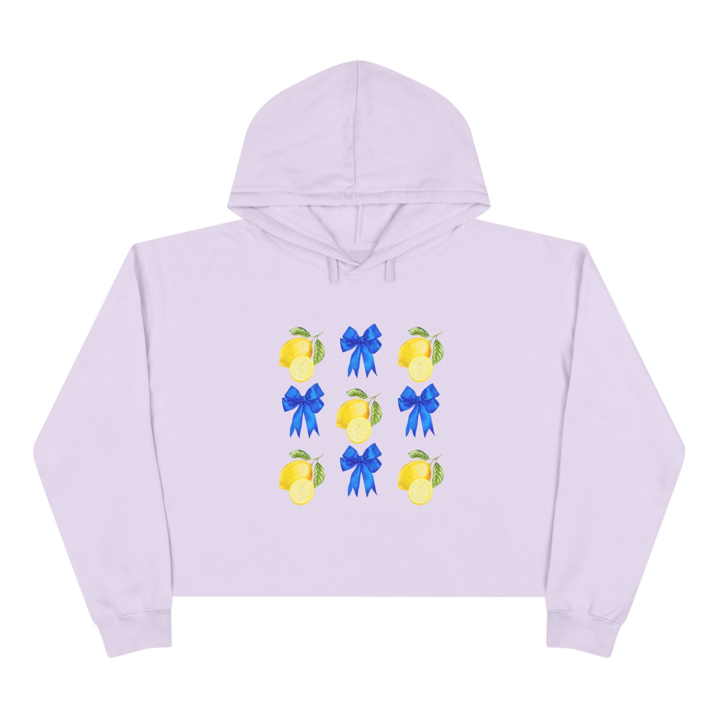 Lemons And Bows Crop Hoodie