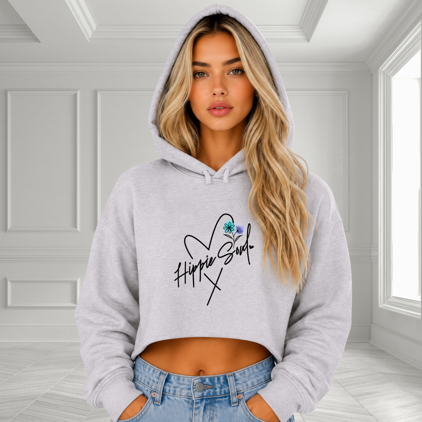 Hippie Soul Crop Hoodie