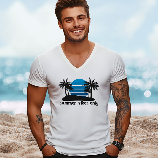 Summer Vibes Only V-Neck Tee