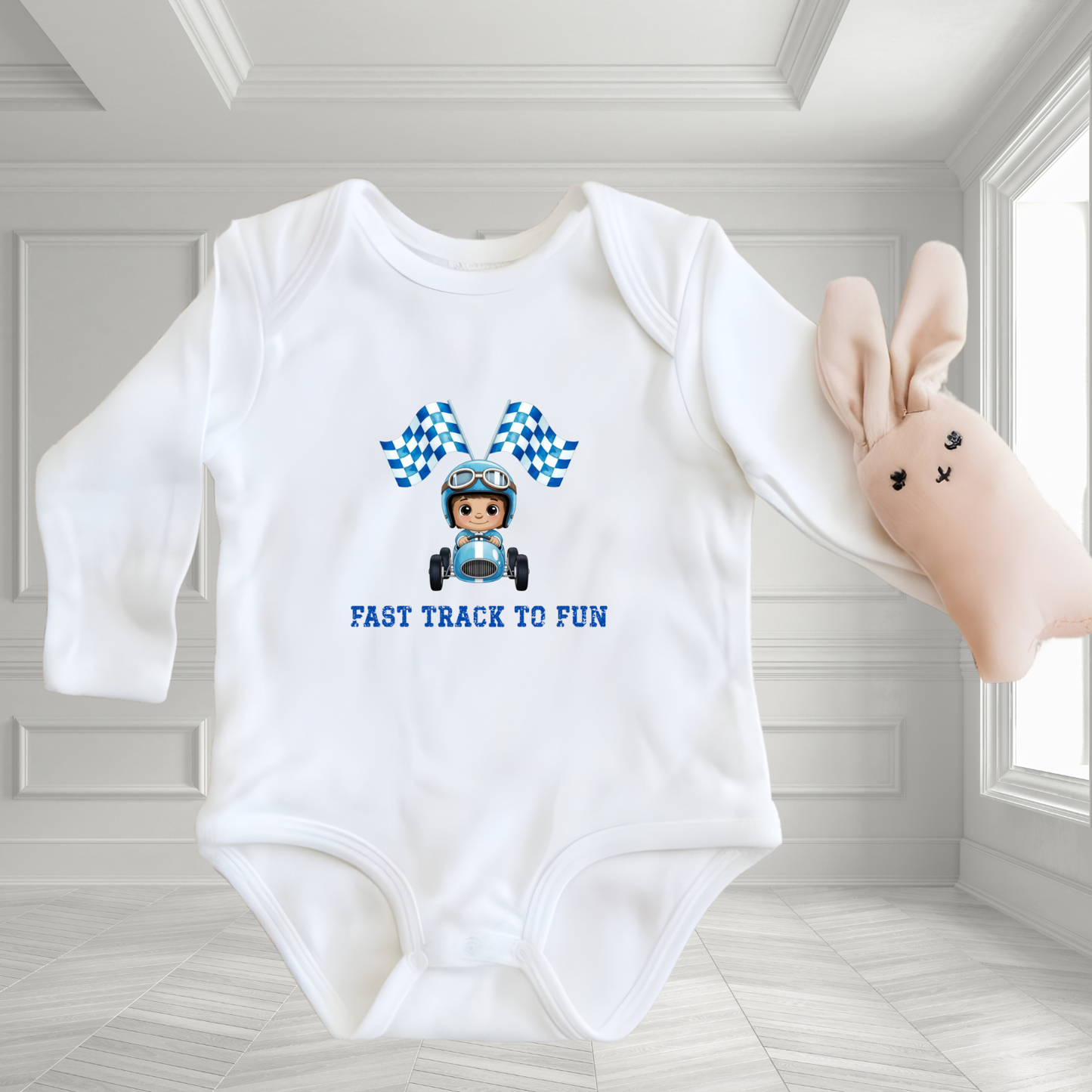 Fast Track To Fun Infant Long Sleeve Onesie