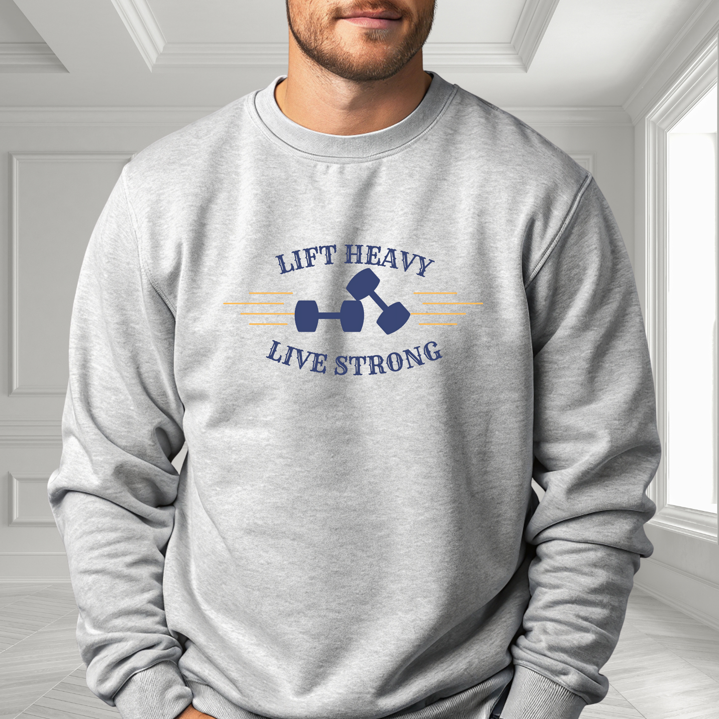 Lift Heavy Live Strong Crewneck Sweatshirt