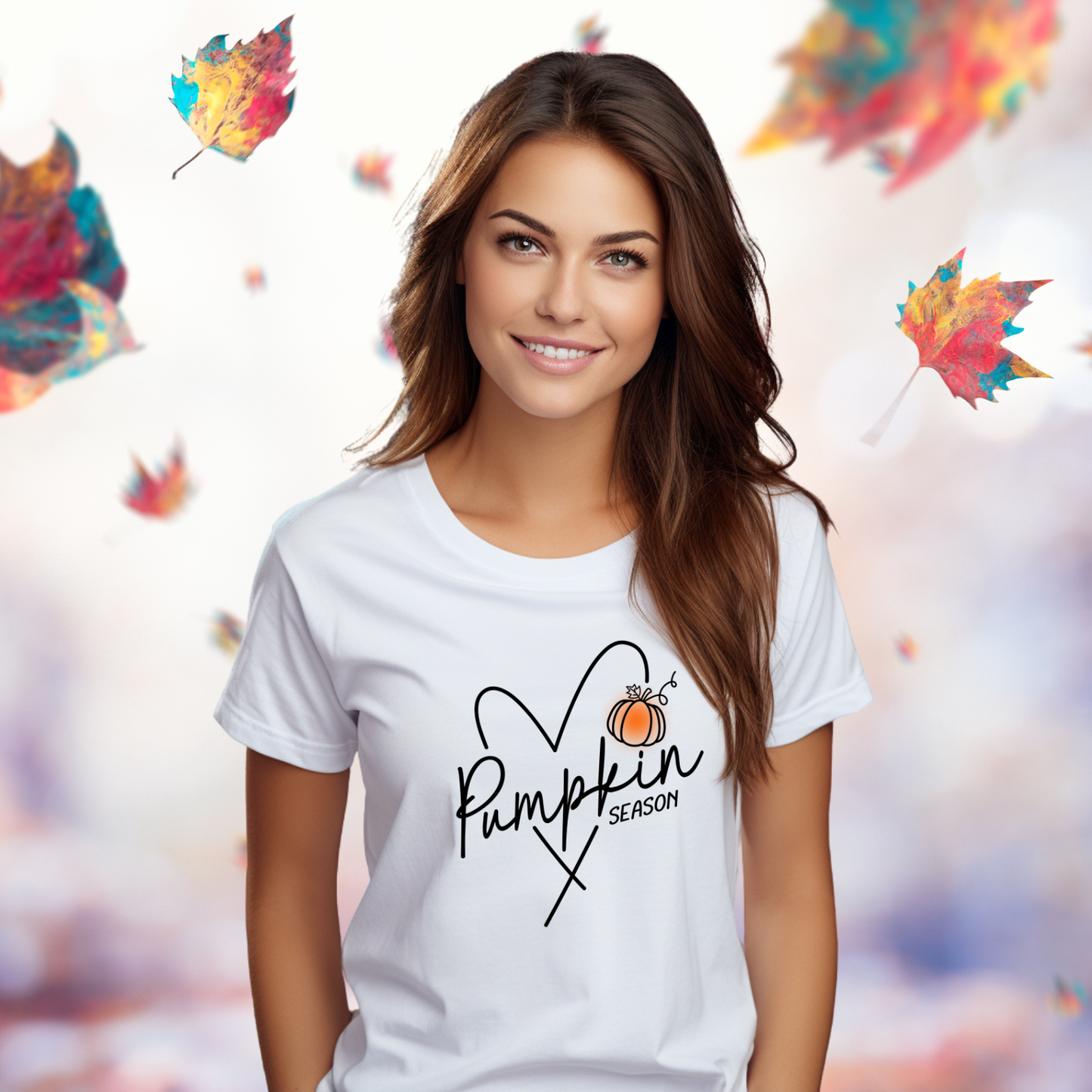 Pumpkin Season Heart T-Shirt