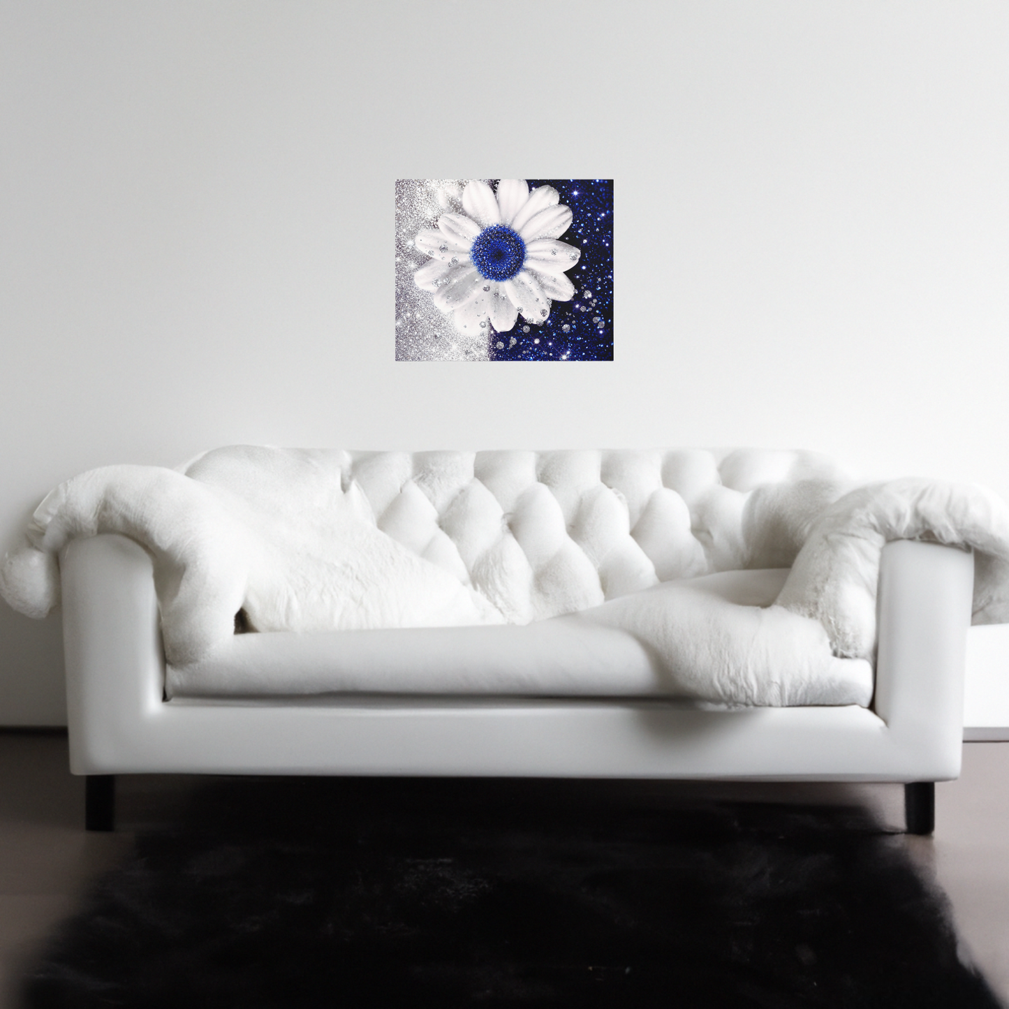 Glittering Sapphire Canvas Wall Art