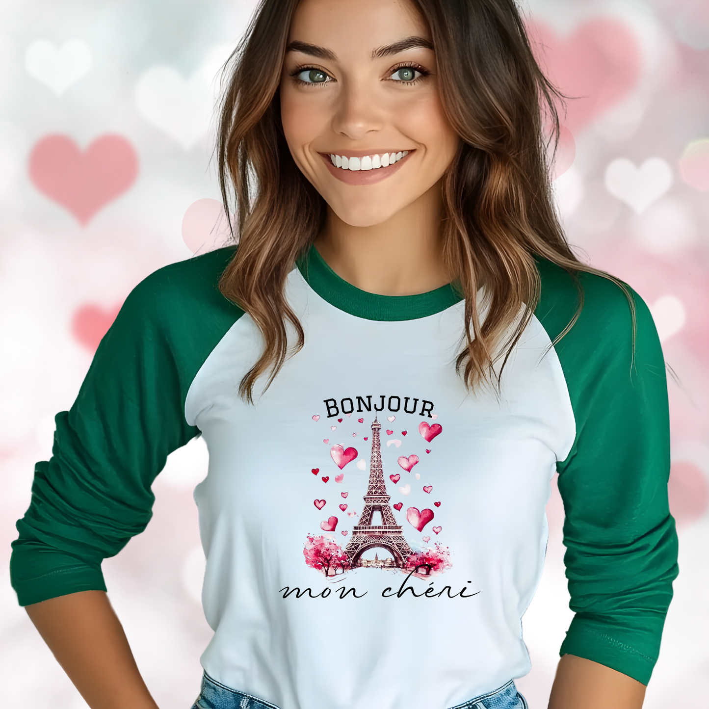 Bonjour Mon Chéri Baseball Tee