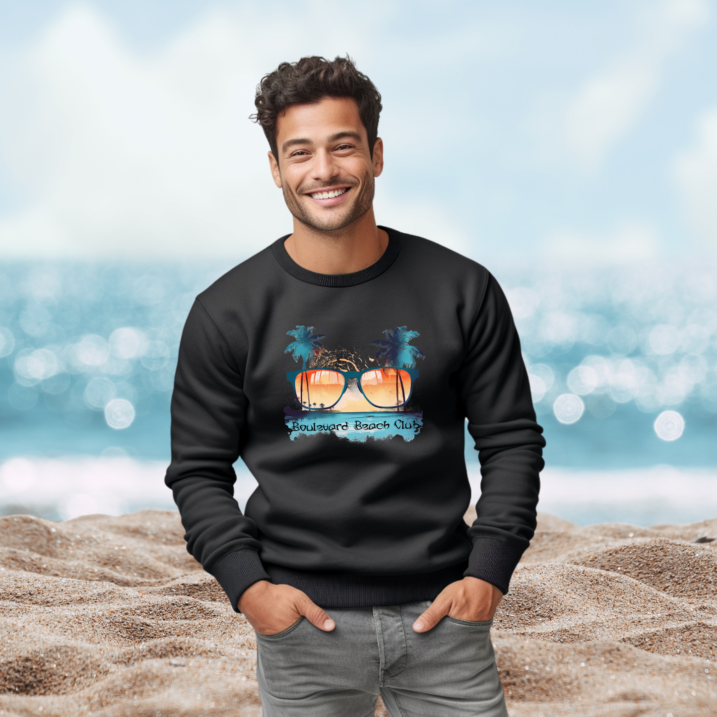 Boulevard Beach Club Crewneck Sweatshirt