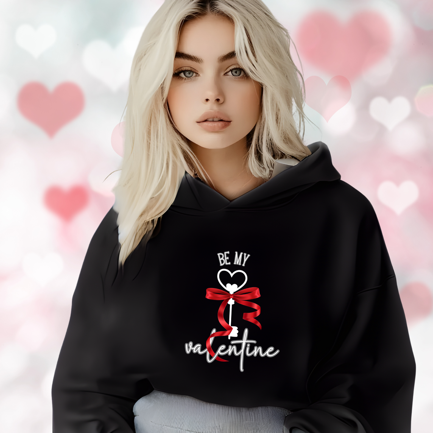 Be My Valentine Crop Hoodie