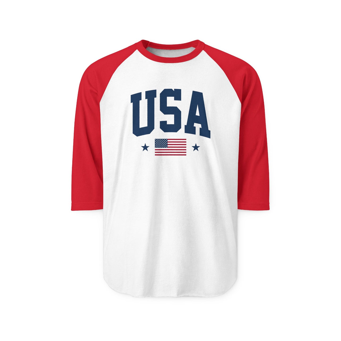 USA Flag Baseball Tee
