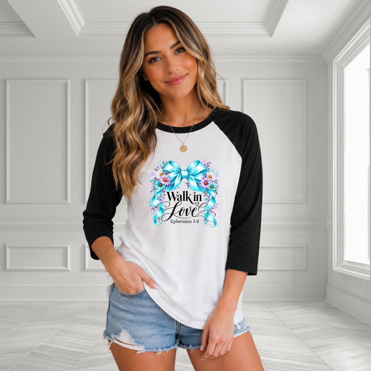 Walk In Love Ephesians 5:2 Baseball Tee