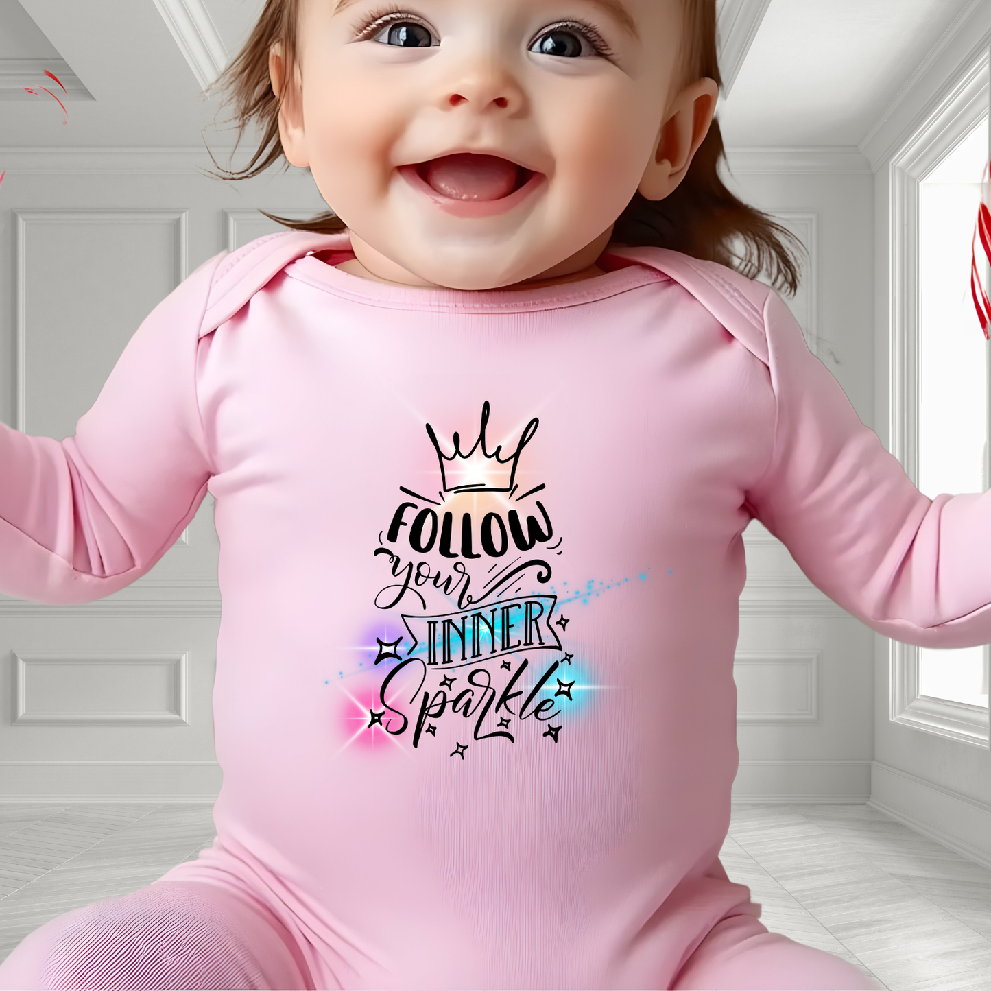 Follow Your Inner Sparkle Infant Long Sleeve Onesie