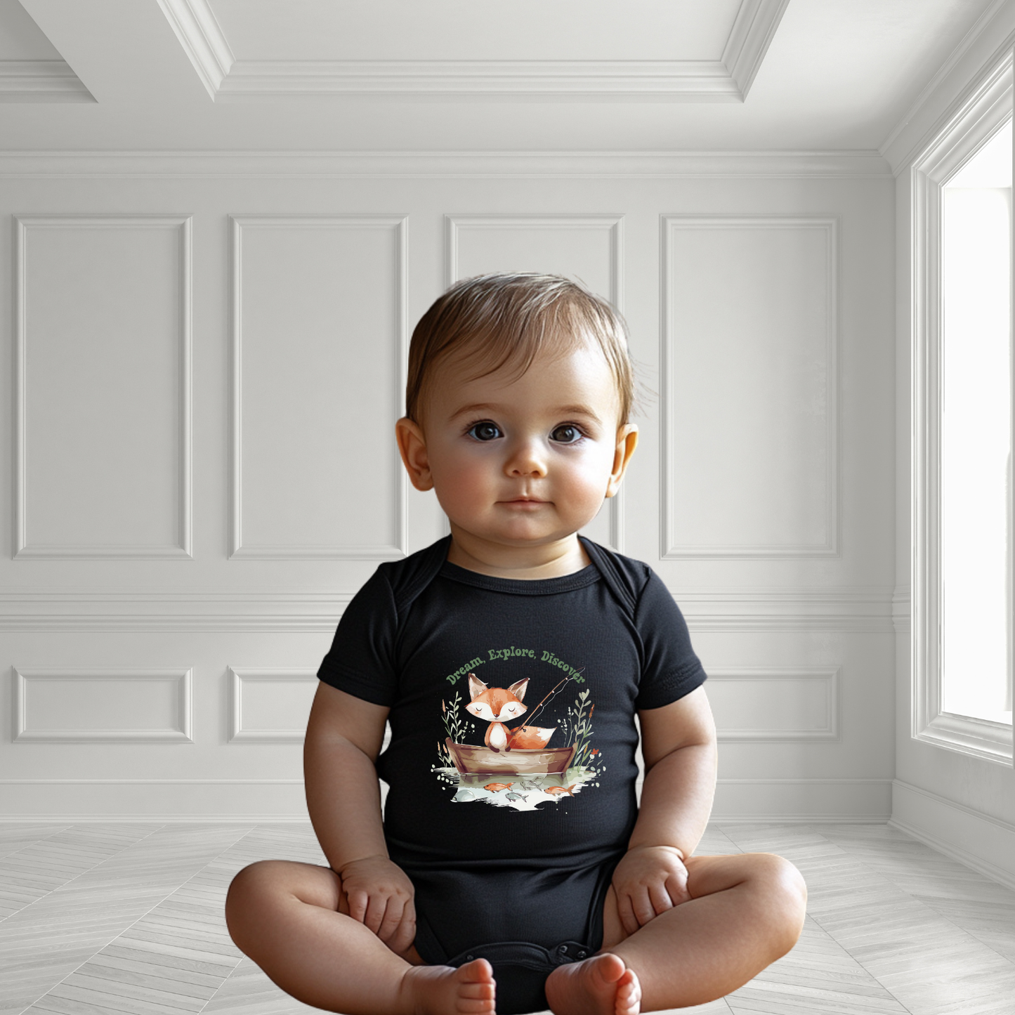 Dream, Explore, Discover Infant Short Sleeve Onesie
