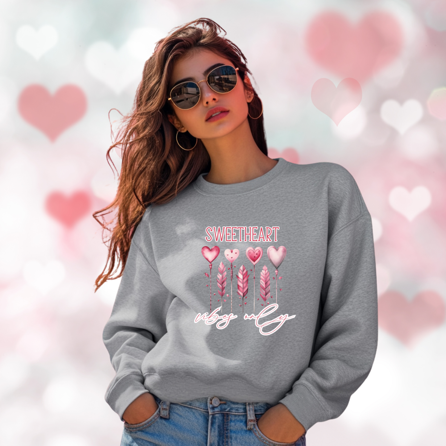 Sweetheart Vibes Only Crewneck Sweatshirt