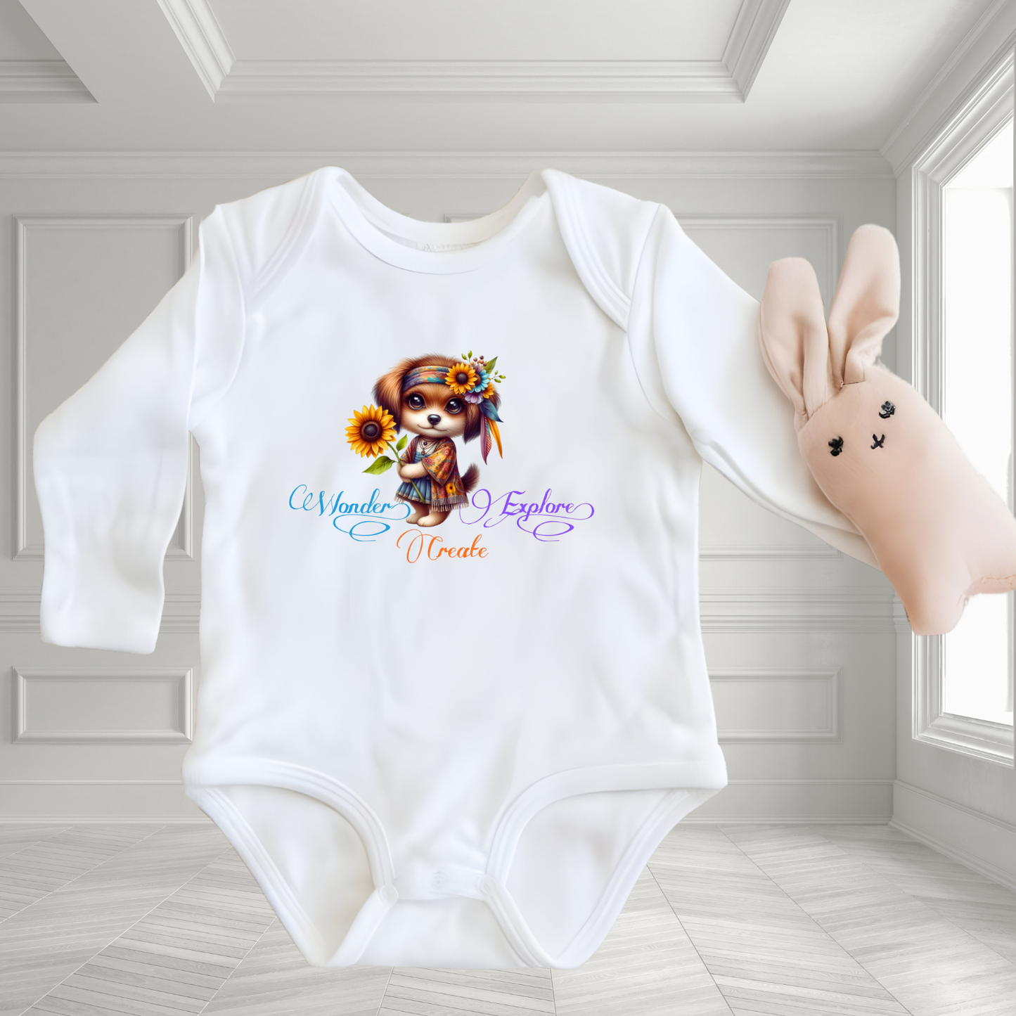 Wonder, Explore, Create Infant Long Sleeve Onesie
