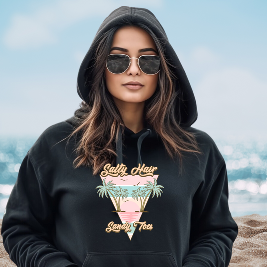 Salty Hair Sandy Toes Pullover Hoodie