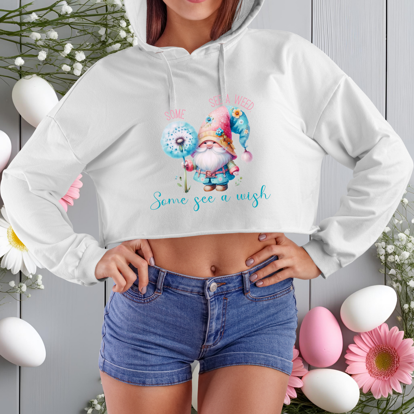 Some See A Wish Crop Hoodie