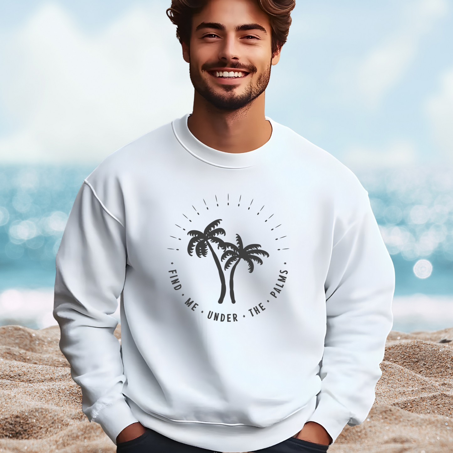 Find Me Under The Palms Crewneck Sweatshirt