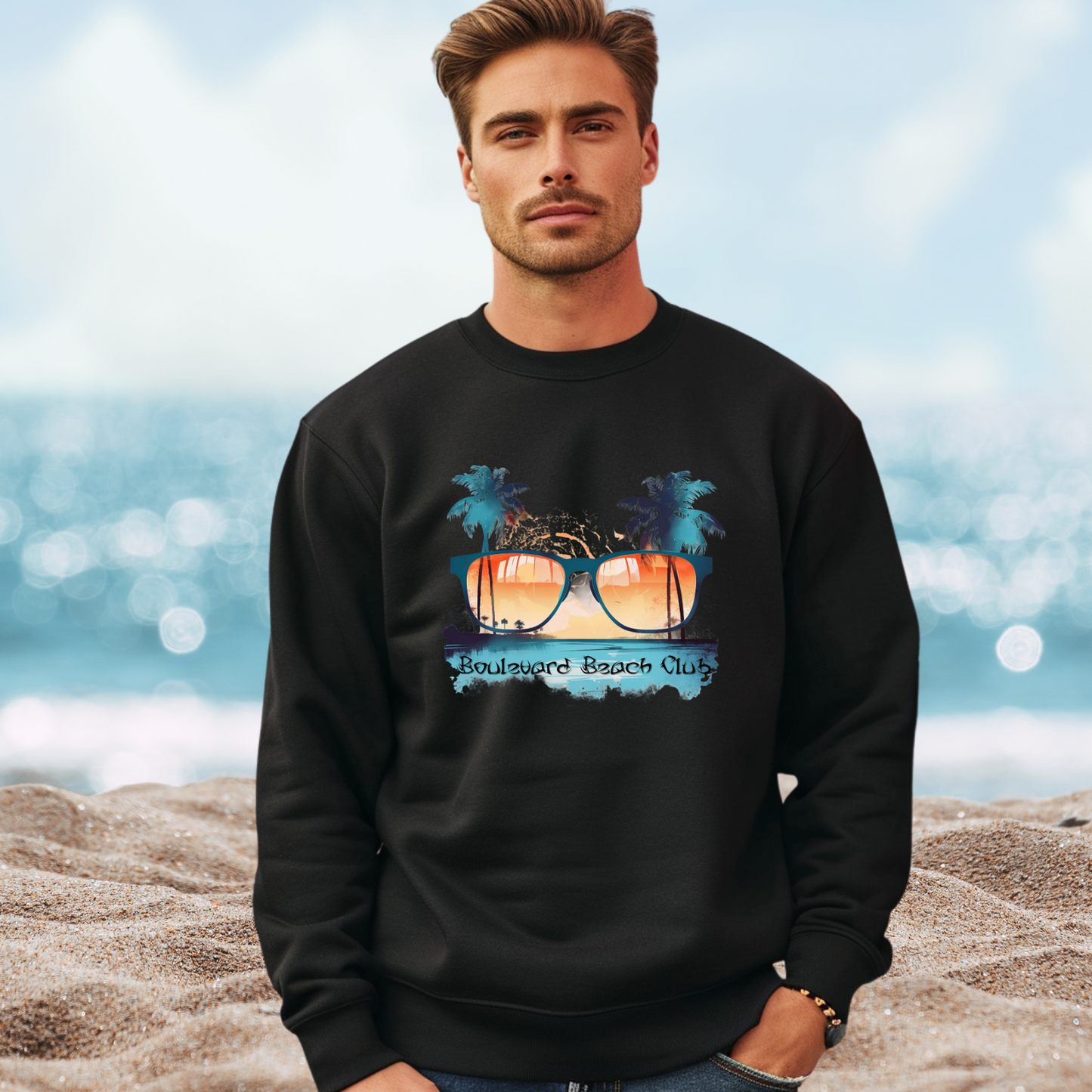Boulevard Beach Club Crewneck Sweatshirt