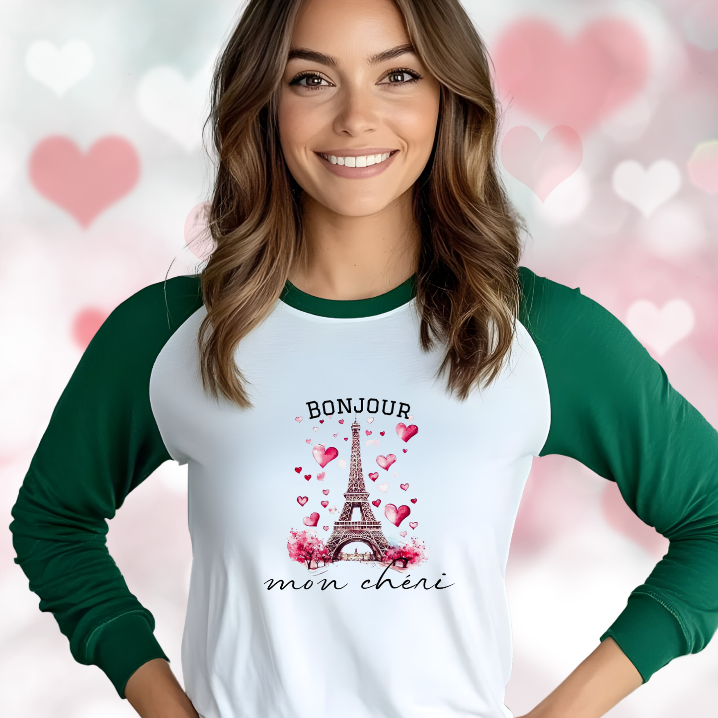 Bonjour Mon Chéri Baseball Tee