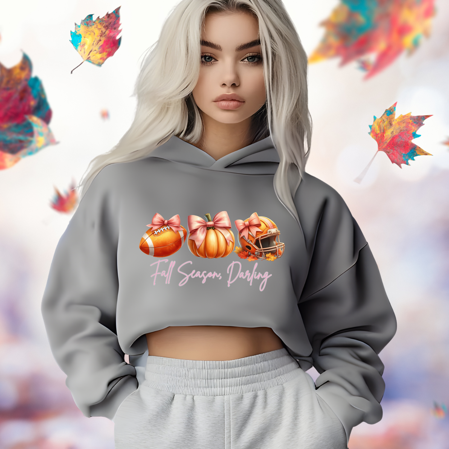 Fall Season Darling Crop Hoodie