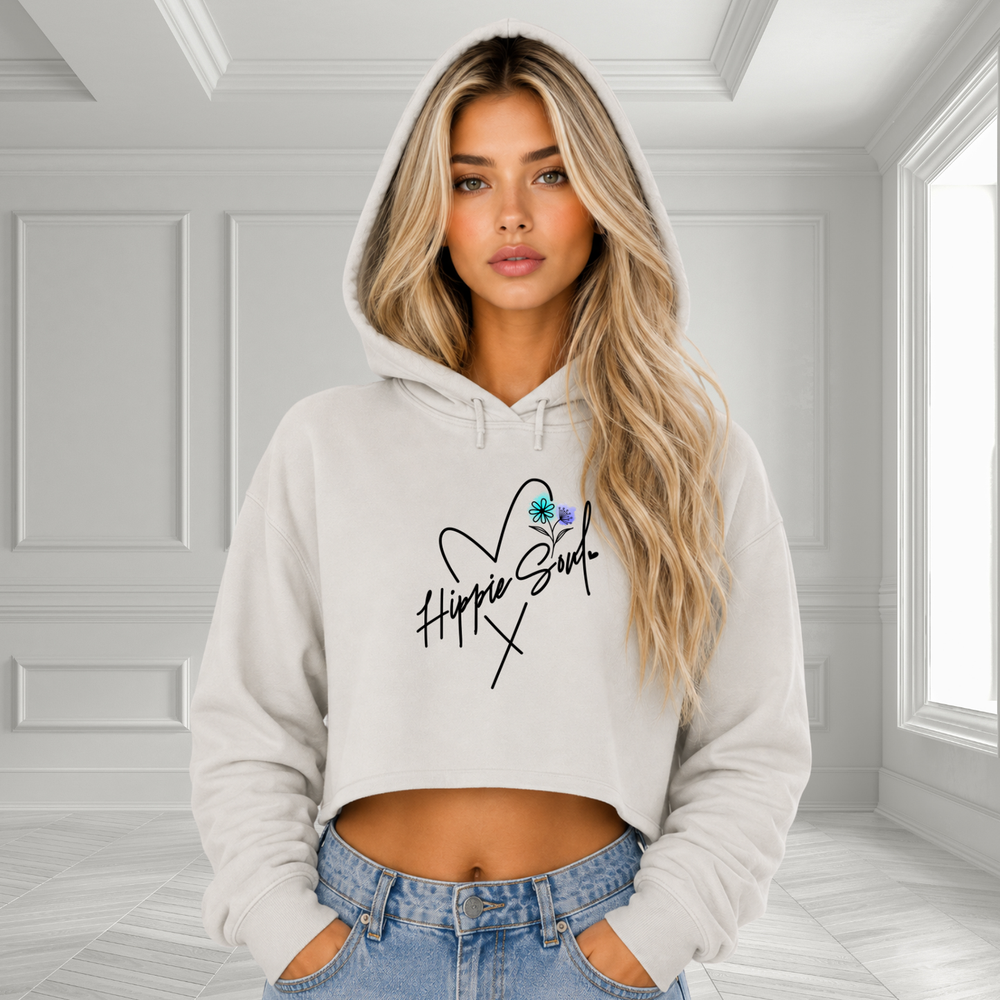 Hippie Soul Crop Hoodie