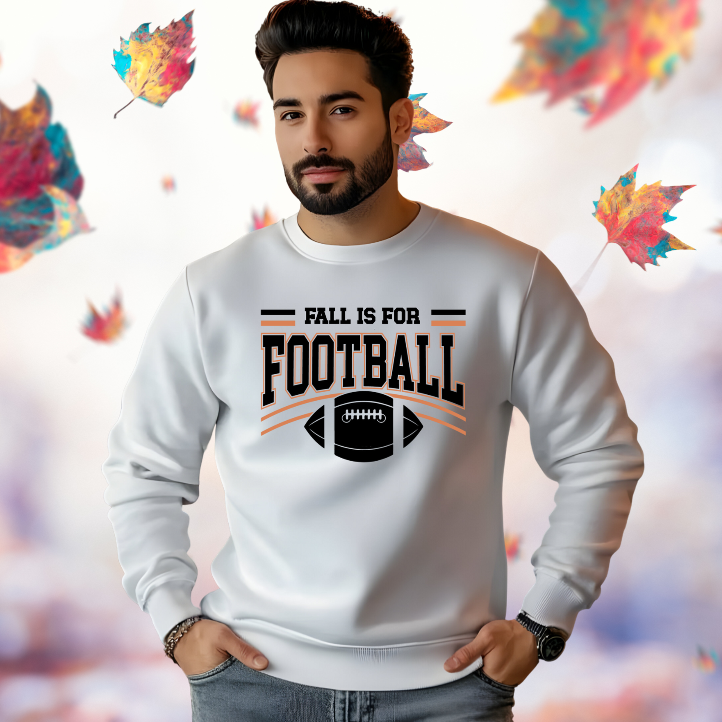 Fall Is For Football Crewneck Sweatshirt