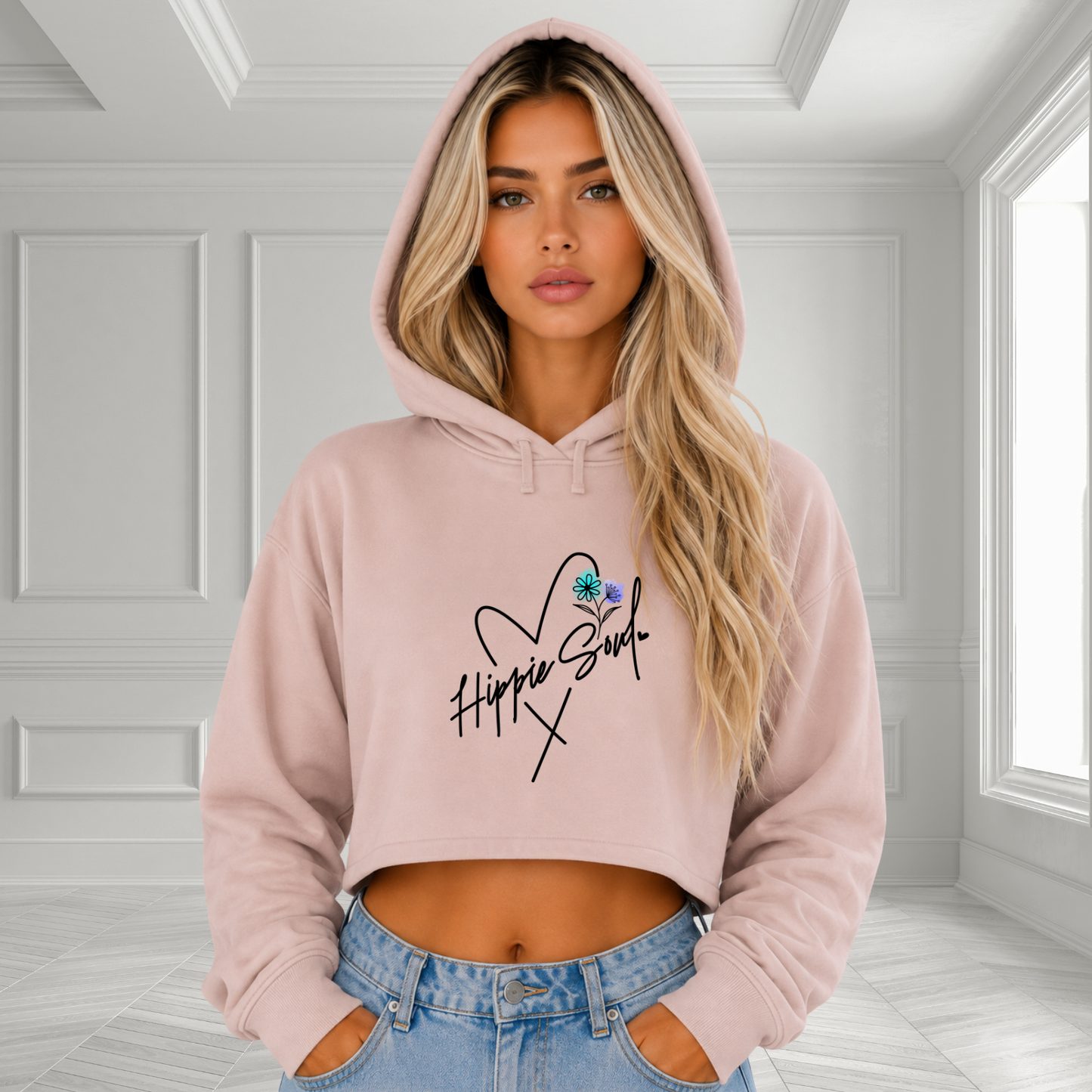 Hippie Soul Crop Hoodie