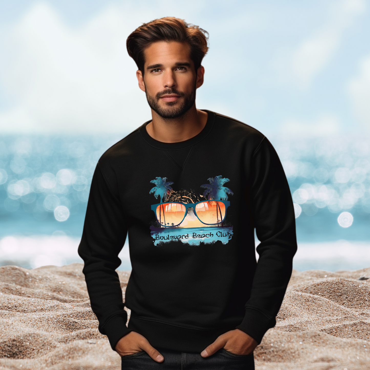 Boulevard Beach Club Crewneck Sweatshirt