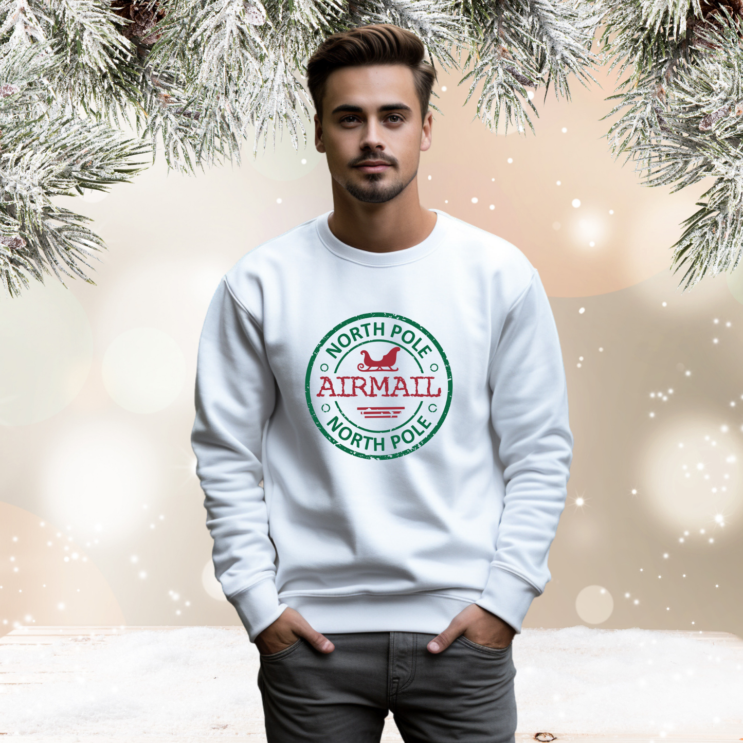 North Pole Airmail Crewneck Sweatshirt