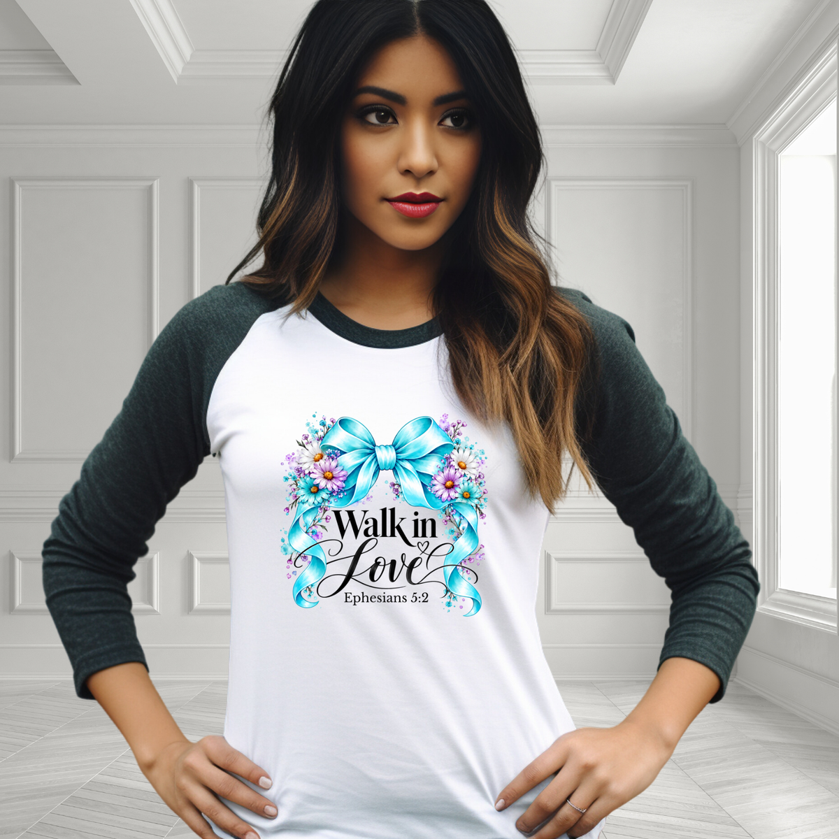 Walk In Love Ephesians 5:2 Baseball Tee