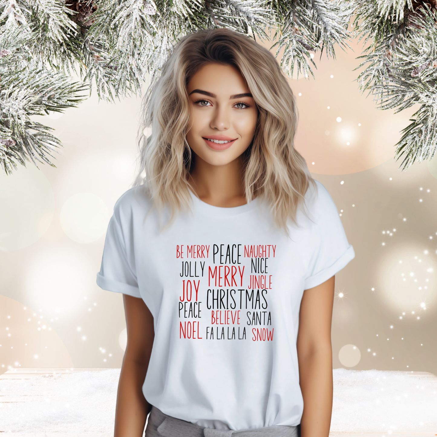 Festive Holiday Words T-Shirt
