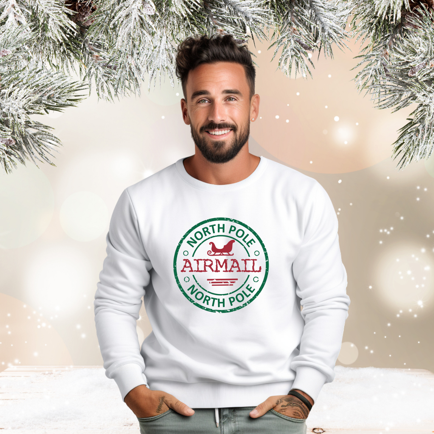North Pole Airmail Crewneck Sweatshirt