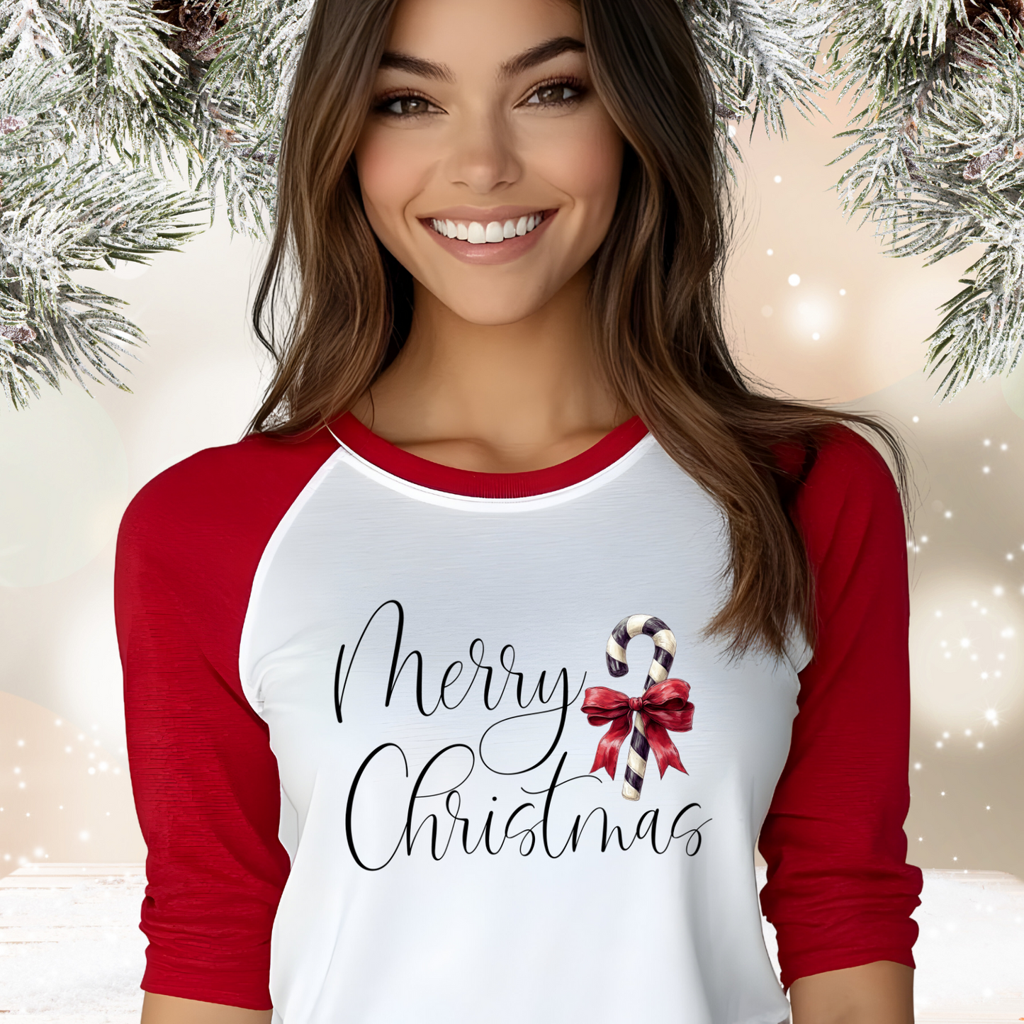 Merry Christmas Baseball Tee