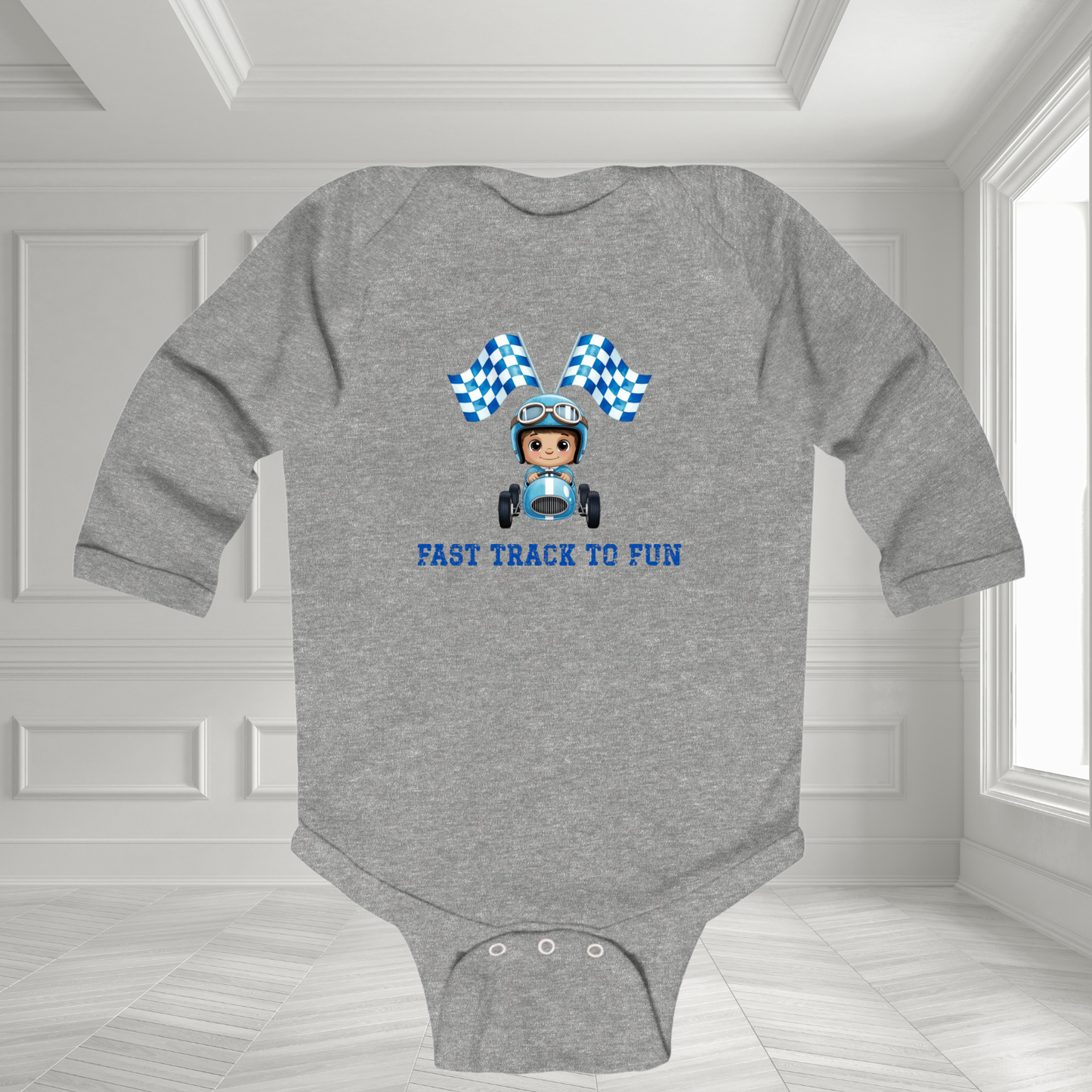 Fast Track To Fun Infant Long Sleeve Onesie