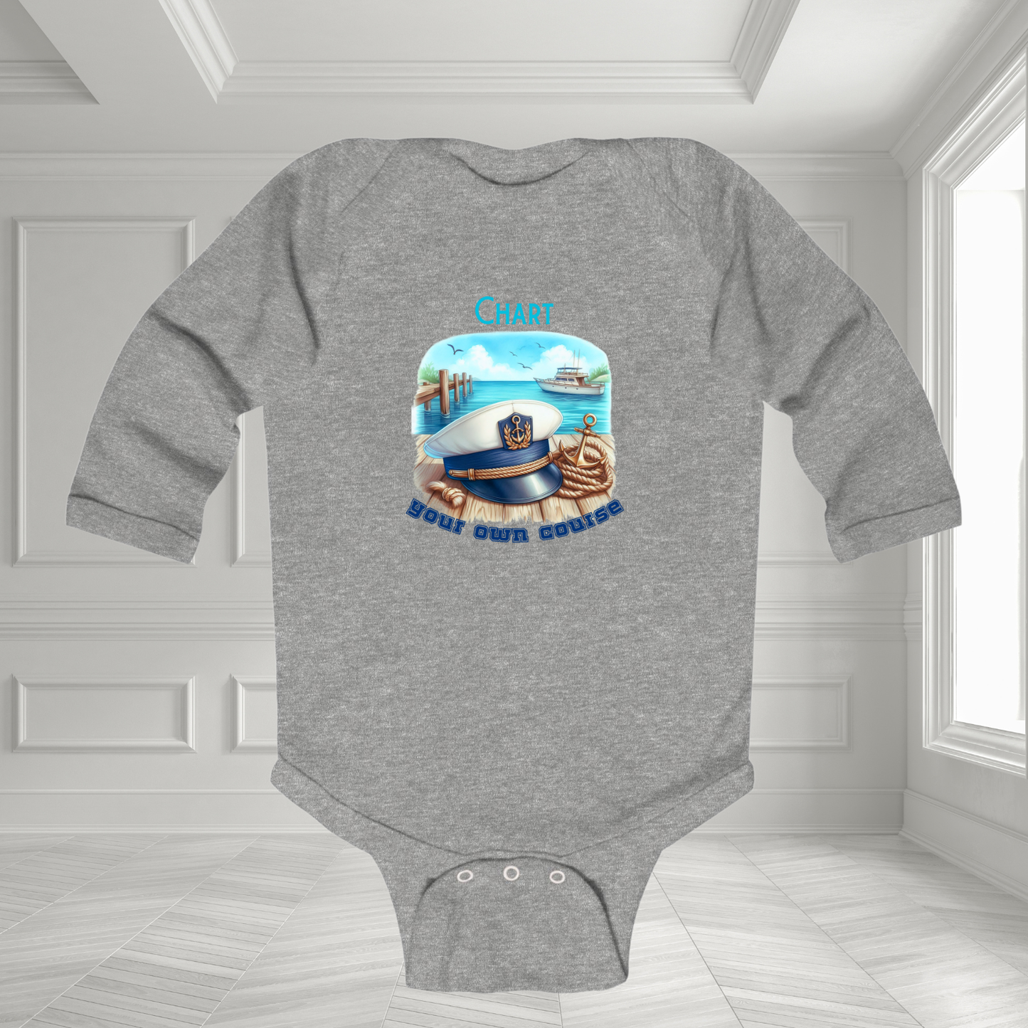 Chart Your Own Course Infant Long Sleeve Onesie