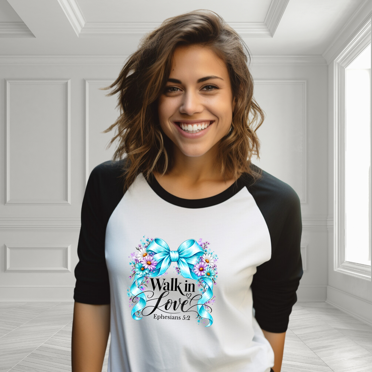 Walk In Love Ephesians 5:2 Baseball Tee