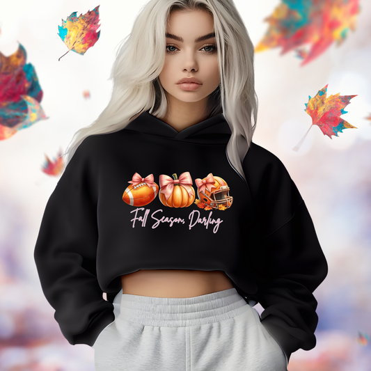 Fall Season Darling Crop Hoodie