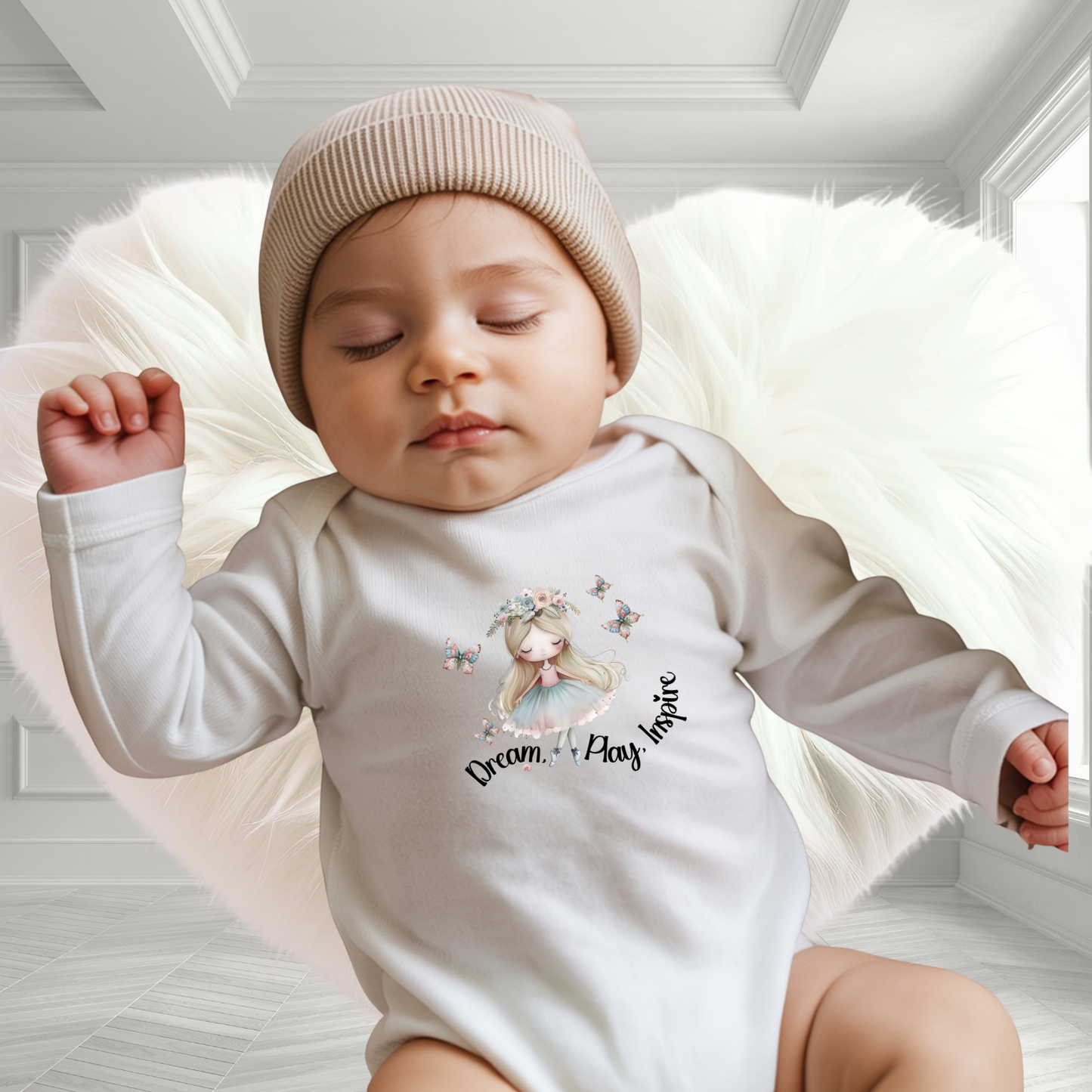Dream, Play, Inspire Infant Long Sleeve Onesie