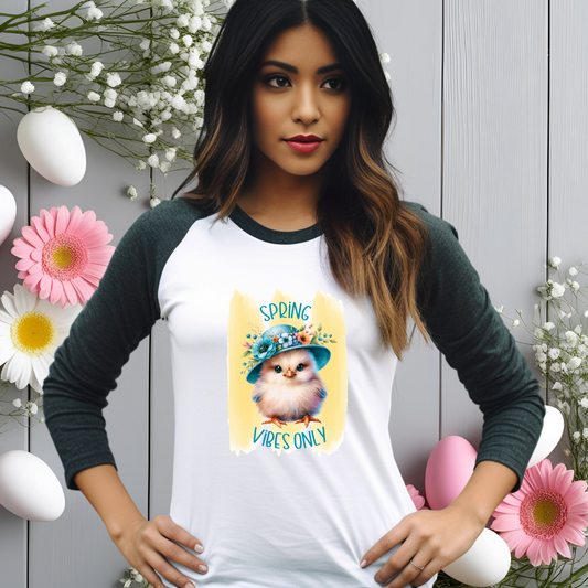 Spring Vibes Only Baseball Tee
