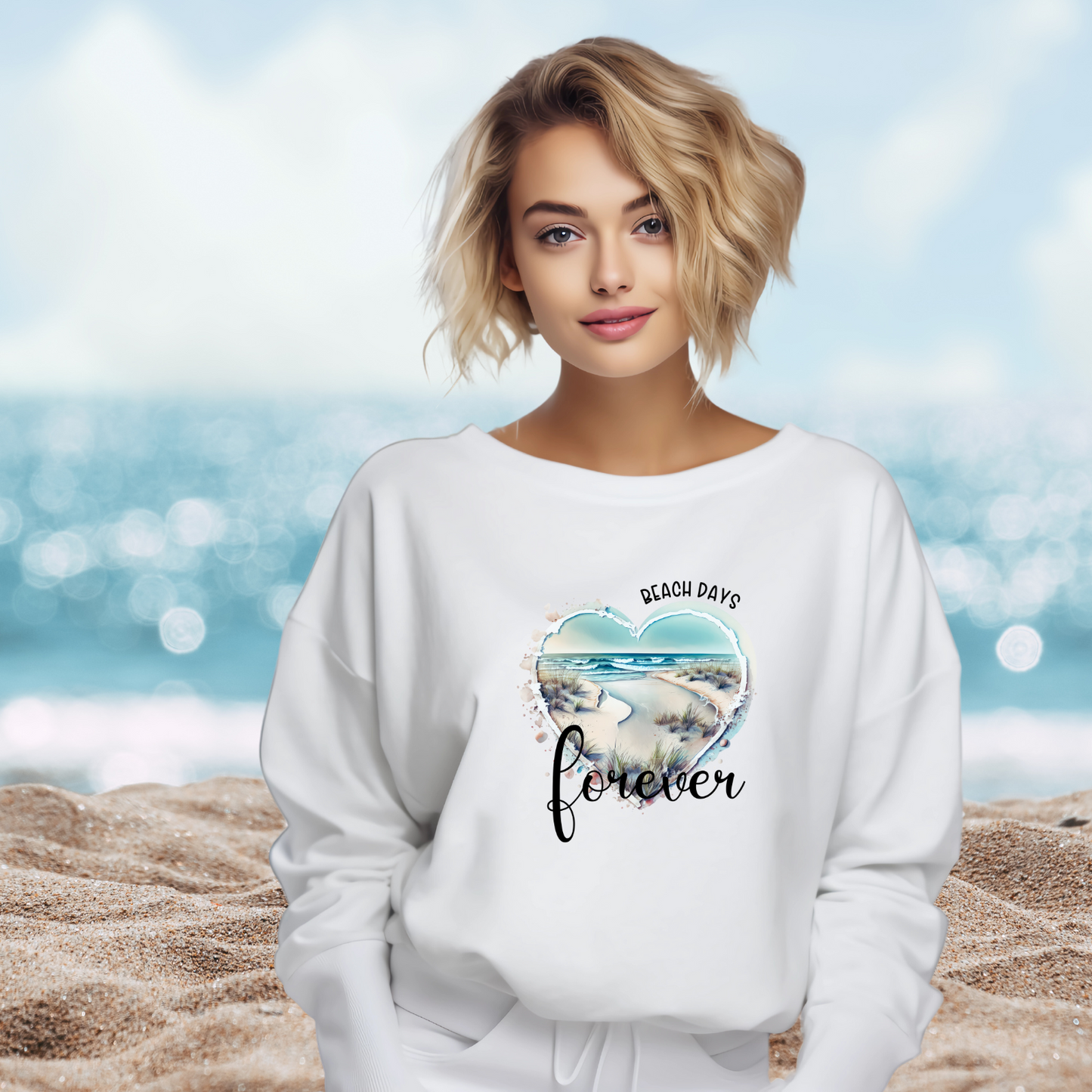 Beach Days Forever Crewneck Sweatshirt
