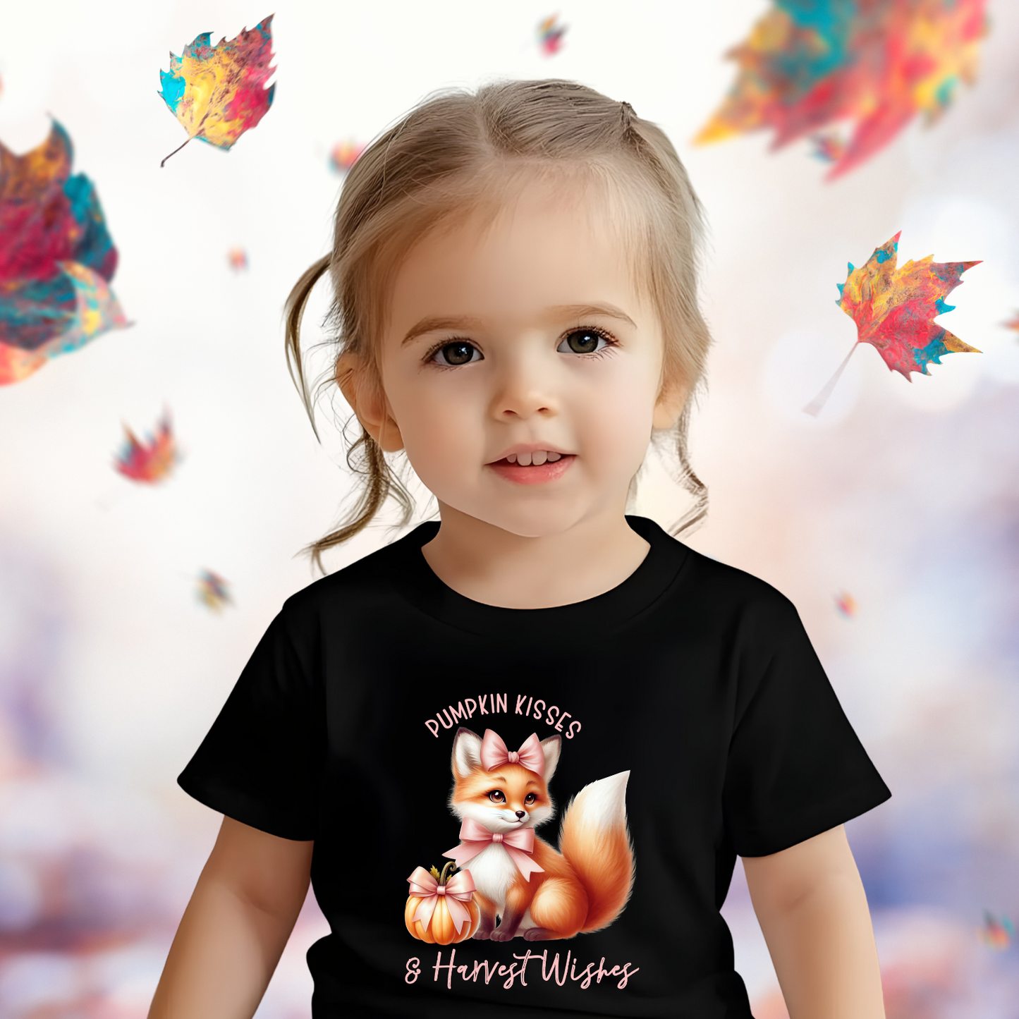 Pumpkin Kisses & Harvest Wishes Toddler T-Shirt
