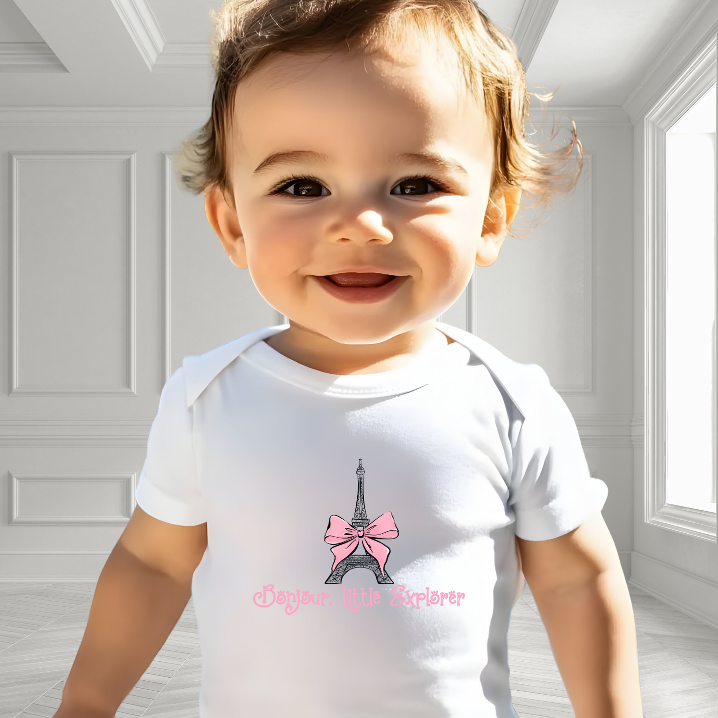 Bonjour, Little Explorer Infant Short Sleeve Onesie