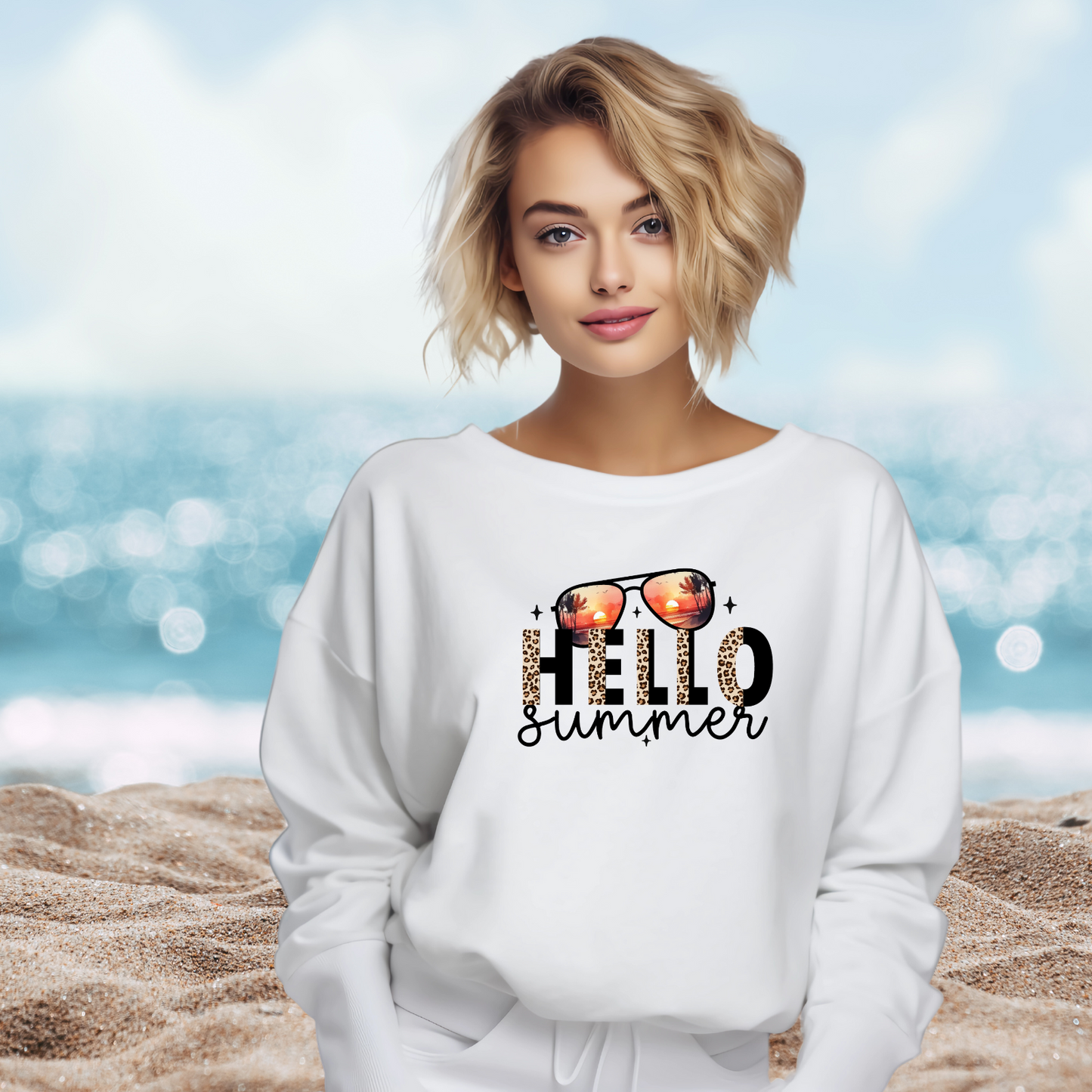 Hello Summer Crewneck Sweatshirt