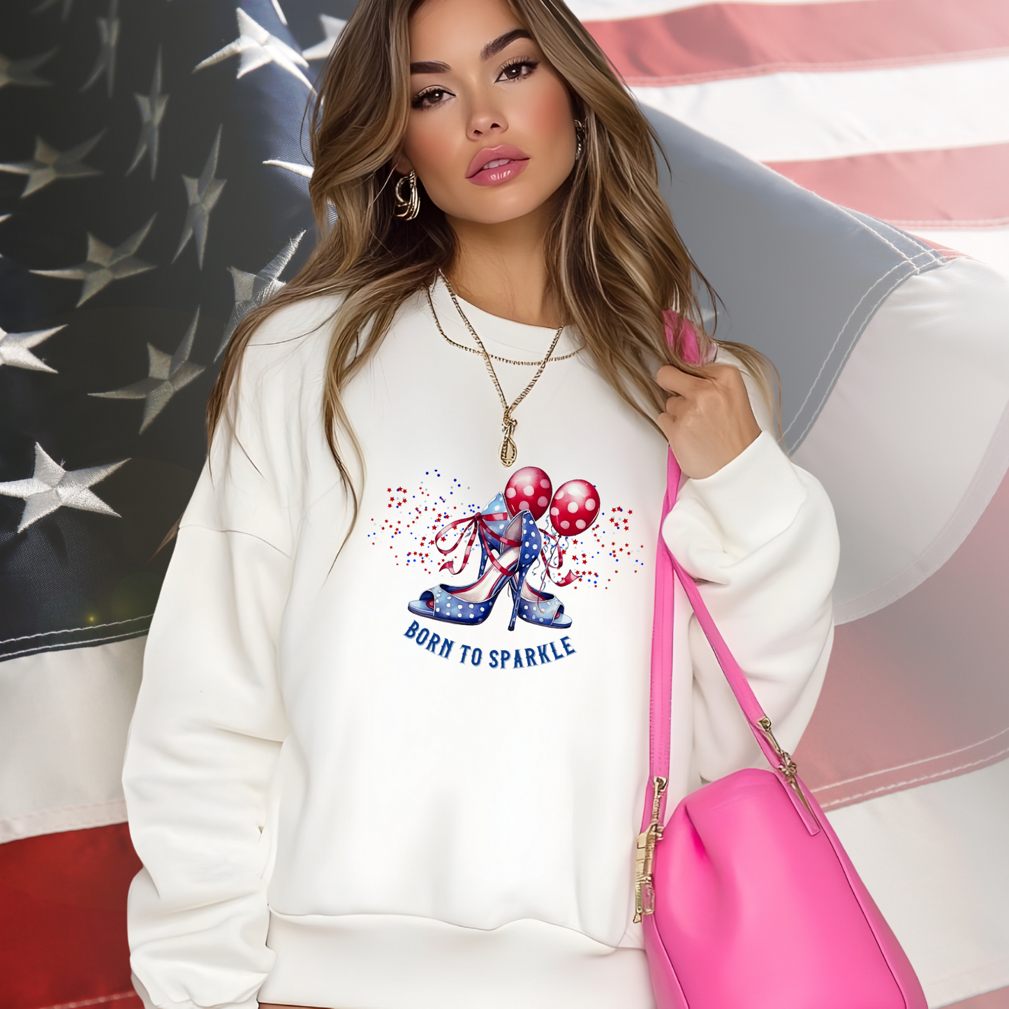 Born To Sparkle Crewneck Sweatshirt