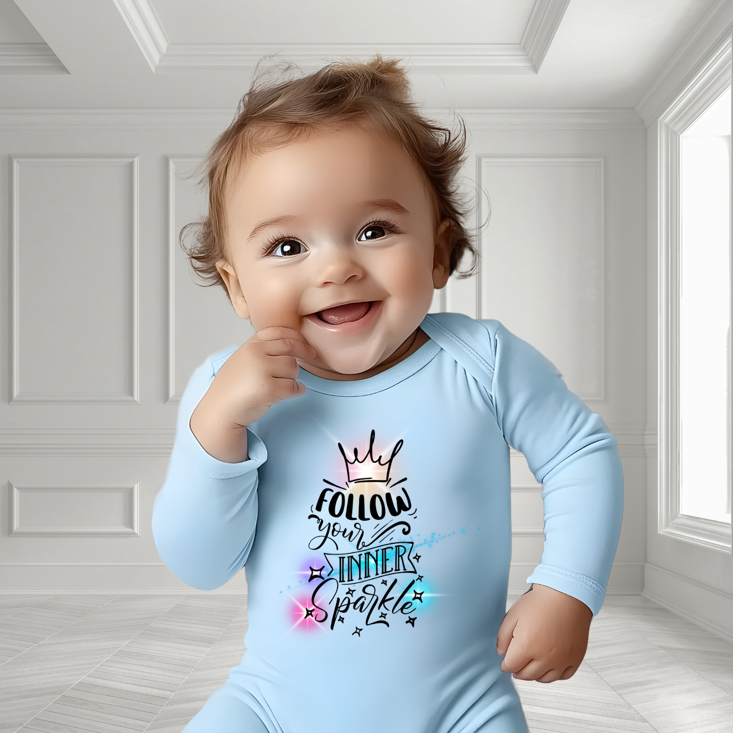 Follow Your Inner Sparkle Infant Long Sleeve Onesie