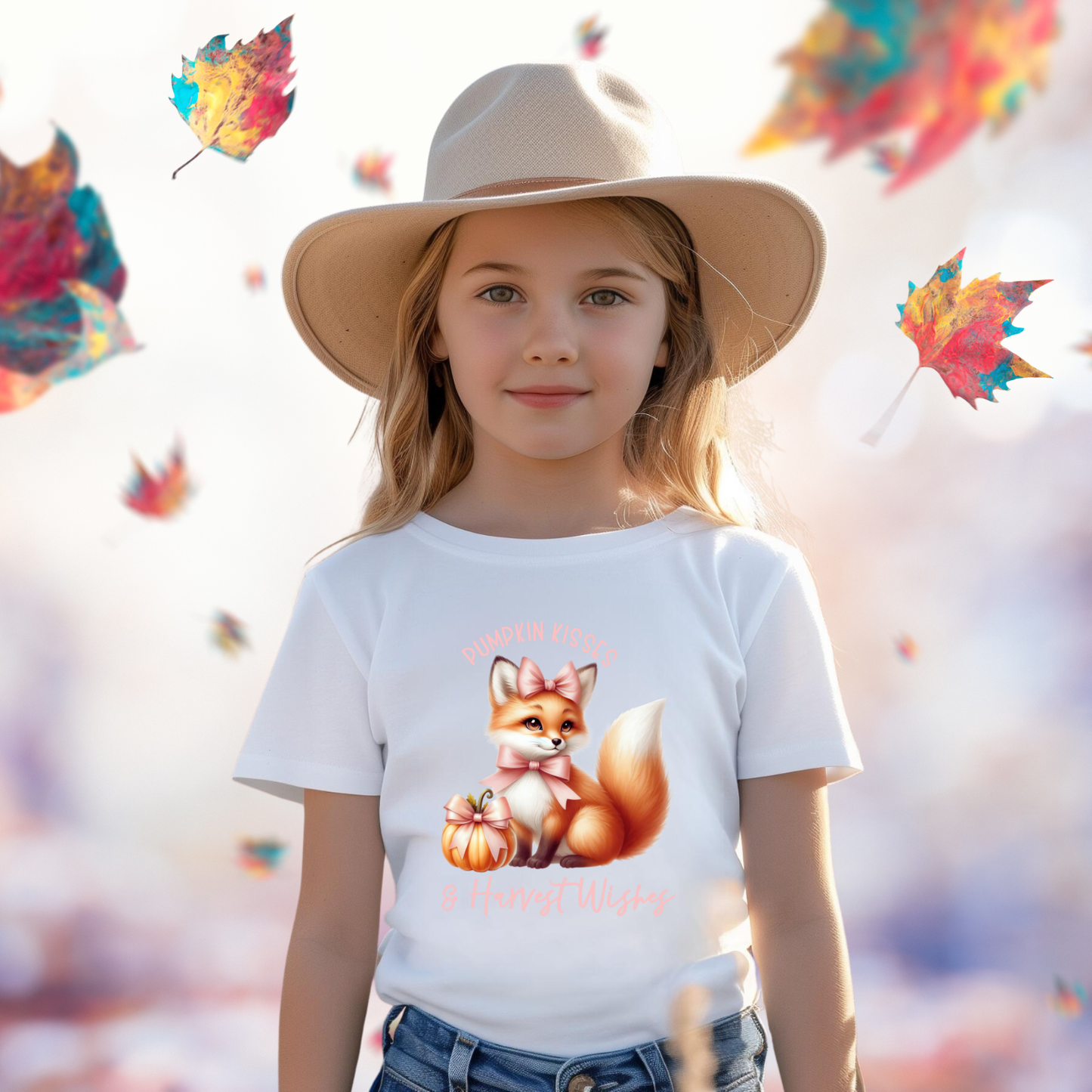 Pumpkin Kisses & Harvest Wishes Kid’s T-Shirt