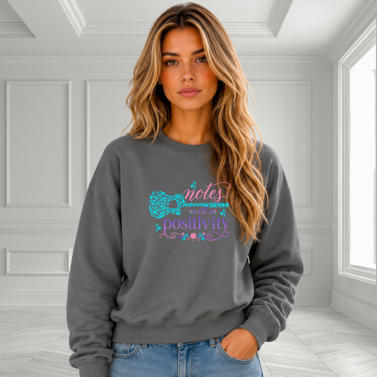 Notes Of Positivity Crewneck Sweatshirt